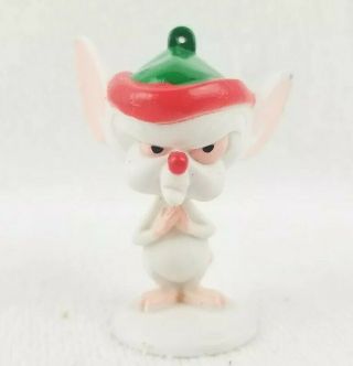 Vtg Warner Brothers Pinky And The Brain Ornament Brain Hat 1997