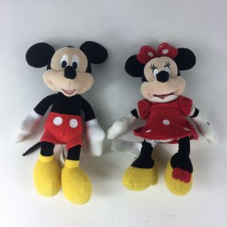 Vintage Mickey And Minnie Mouse Disney Parks Plush Collectible Toys 90s Era 10 "
