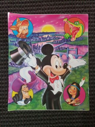 Disney World On Ice Peter Pan Souvenir Program Book with Poster Vintage 1990 ' s 2