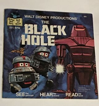 The Black Hole (24 Pg Read Along Book & 33 1/3 Rpm Record) Walt Disney