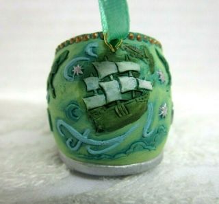 Disney Tinkerbell Slipper Shoe Ornament Peter Pan Christmas green 3