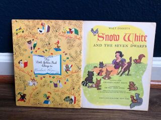 1948 Little Golden Book Walt Disney ' s Snow White & The Seven Dwarfs 2