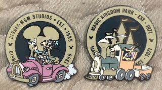 Walt Disney World Millennium 2000 - Goofy And Pluto 1998 Pin Le