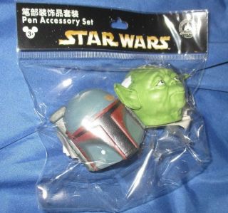 Star Wars Disney Shanghai Exclusive Pen/pencil Topper Yoda & Boba Fett