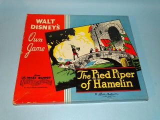The Pied Piper Of Hamelin Disney Board Game Box Parker Bros.  1930 