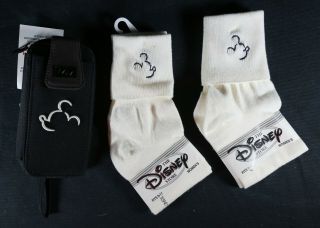 Mickey Mouse Phone Case/wallet And 2 Pairs Of Socks