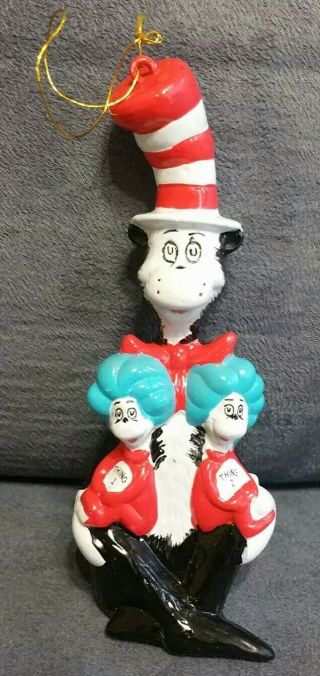 Dr.  Seuss Cat In The Hat With Thing 1 & Thing 2 Holiday Christmas Tree Ornament