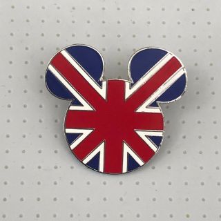 Disney World Enamel United Kingdom Union Jack Flag Mickey Icon Pin