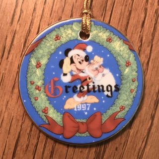Limited Edition 1997 Disney Mickey Mouse Santa Christmas Holiday Ornament