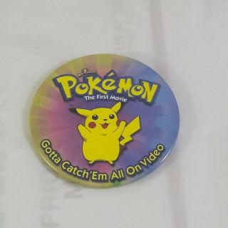 Pokemon The First Movie Pikachu Promo Nintendo Anime Pin Button