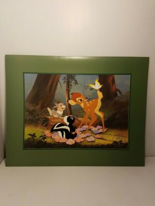 1997 Walt Disney Store Bambi Exclusive Commemorative Lithograph W/ Sleeve