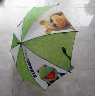Rare Disney Muppets Miss Piggy Kermit Gonzo Fozzie Umbrella For Children C