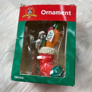 Looney Tunes Bugs Bunny Painter Carrot Stocking Ornament Xmas