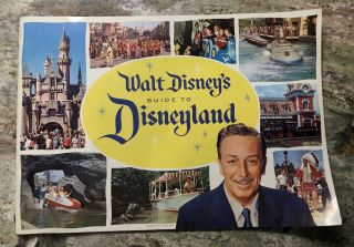 Vintage Early 1960 Walt Disney’s Guide To Disneyland Color Booklet