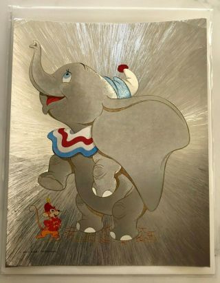 Vintage Disney Dumbo Dufex Foil Art Print Unframed Made In England