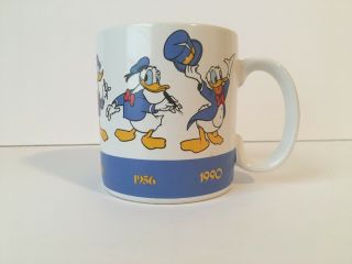 Vintage Disney Donald Duck Through The Years 1934 - 1990 Applause Coffee Mug
