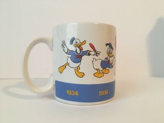Vintage Disney Donald Duck Through the years 1934 - 1990 Applause Coffee Mug 3