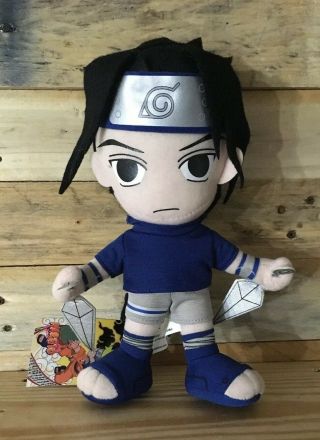 Naruto Sasuke 9.  5” Great Eastern Ge - 7046 In Blue Stuffed Plush Doll