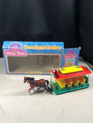 Vintage Disney World Magic Town Square Trolley 1988 Conductor Horse Box