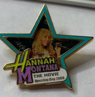 Disney Pin Hannah Montana The Movie Opening Day 2009 Miley Cyrus Le 1500 Channel