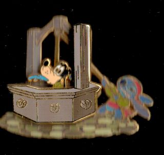 Disney Pin 46410 Pirates Of The Caribbean - Stitch And Goofy (well Scene)