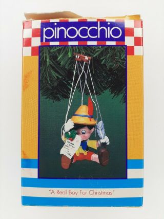 Disney Pinocchio Christmas Ornament Enesco " A Real Boy For Christmas "