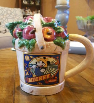 Farmer Mickey (mouse) Brand Garden Pitcher (license Enesco) Made In China