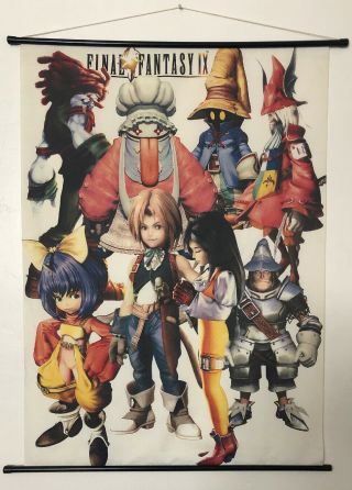 Final Fantasy Ix Collectable Home Decor Wall Poster / Scroll Anime 41”x 30” Good