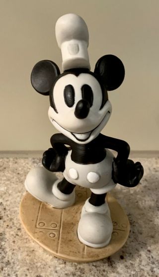 Disney Vintage Steam Boat Mickey Mouse Ceramic Figurine