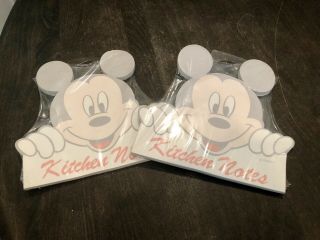 Vintage Disney Mickey Mouse Magentic Kitchen Notes Memo Pads (2)