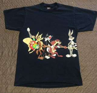 Vtg 1995 Warner Bros Looney Tunes Shirt Bugs Bunny - Size Large - Cartoons