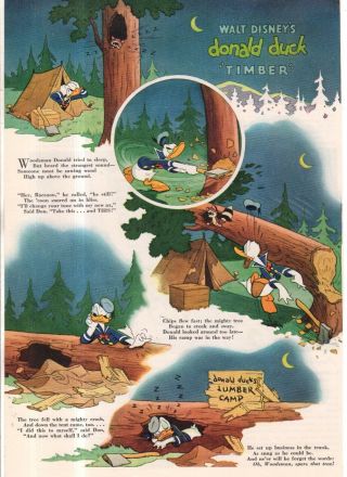 1941 Disney - Donald Duck Timber From Good Housekeeping