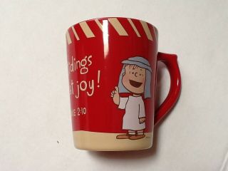 Dayspring Christmas Coffee Mug Linus Snoopy Good Tidings Of Great Joy Luke 2:10