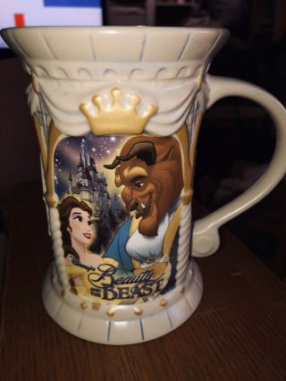 Disney Store Belle Beauty And The Beast Coffee Mug Stein Cup