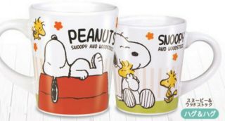Peanuts Snoopy & Woodstock Roof Ceramic Cup Coffee Tea Mug Green 3.  5 " Japan