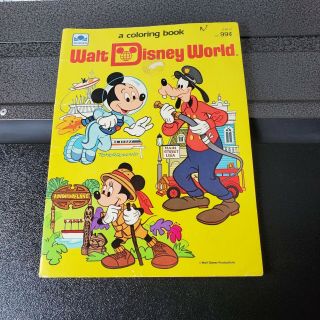 Vintage 1983 Walt Disney World Coloring Book A Golden Book