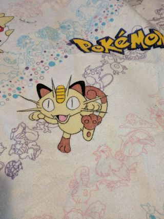 Vintage 1998 Pokemon Fleece Blanket,  7x6 '. 3