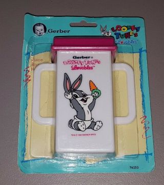 Vintage Gerber Looney Tunes Lovables Baby Bugs Bunny Juice Box Holder 1994