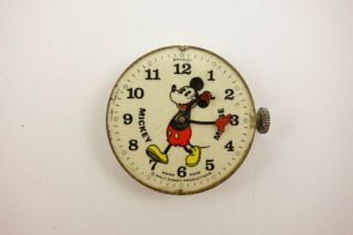 Vintage Bradley Swiss Mickey Mouse Walt Disney Prod Watch Movement