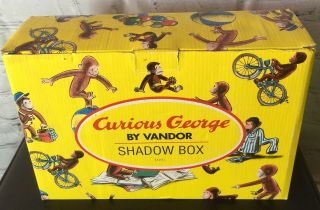 Collectible Vandor Curious George Monkey Bicycle Circus Frame 3d Shadow Box