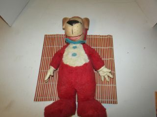 Vintage 1959 Huckleberry Hound 18 " Stuffed Plush Doll,  Knickerbocker Toy Company