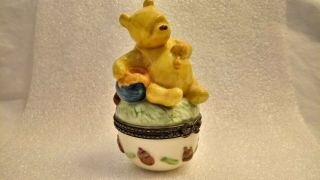 Midwest Of Cannon Falls Disney Winnie The Pooh Hinged Trinket Box - Message Inside