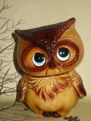 Vtg Josef Originals Ceramic Big Eye Owl Bank Vgc Japan