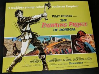 Walt Disney Presents The Fighting Prince Of Donegal 1966 Title Lobby Card Vf/nm
