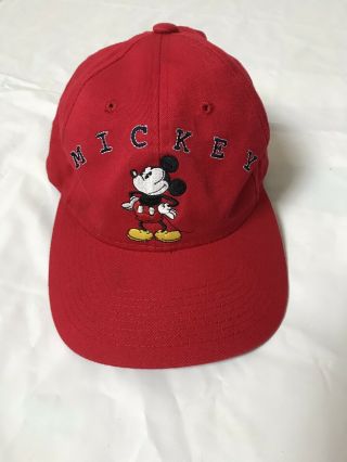 Disney Mickey Mouse Red Baseball Cap.  Adult.