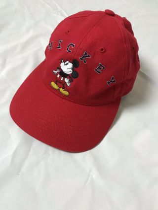 Disney Mickey Mouse Red Baseball Cap.  Adult. 2