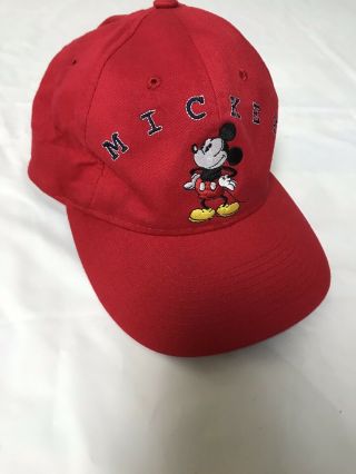 Disney Mickey Mouse Red Baseball Cap.  Adult. 3