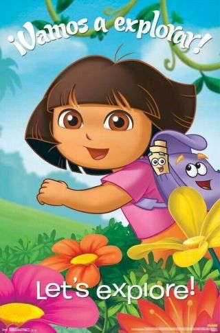 Dora The Explorer Vamos A Explora 22x34 Cartoon Poster Nickelodeon Explore