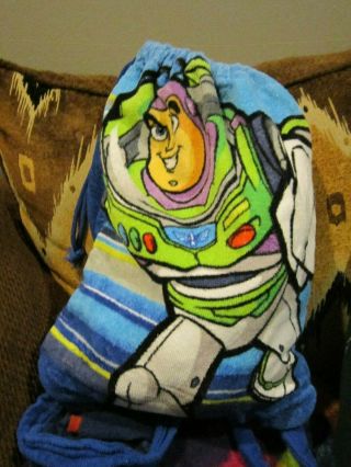 Disney Buzz Lightyear Beach Towel Backpack 30” X 60”