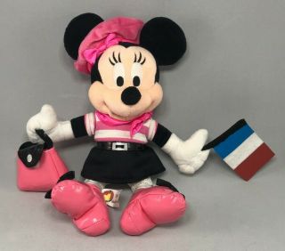 Rare Pink French Outfit Minnie Mouse 10 " Disney Land Walt Disney World Exclusive